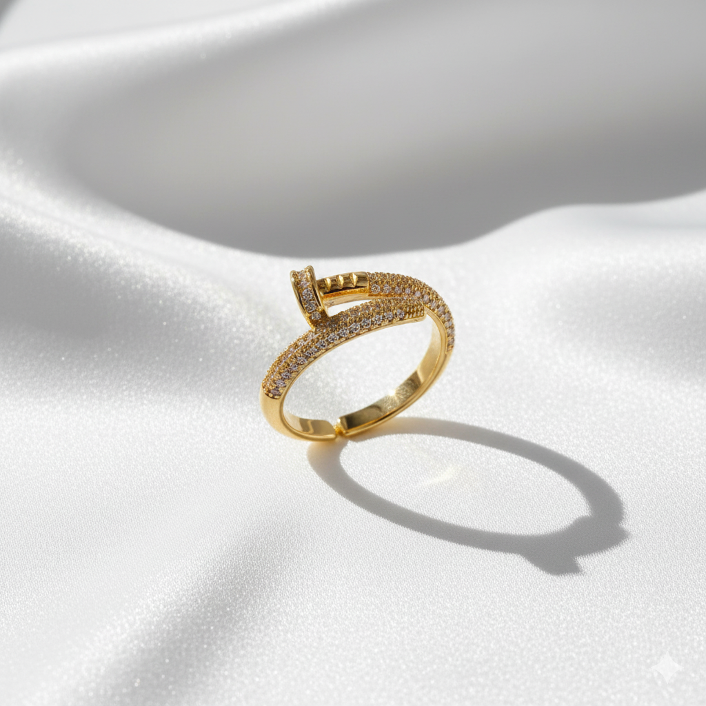 Golden Nail Ring