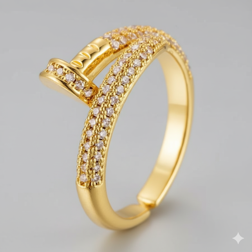 Golden Nail Ring