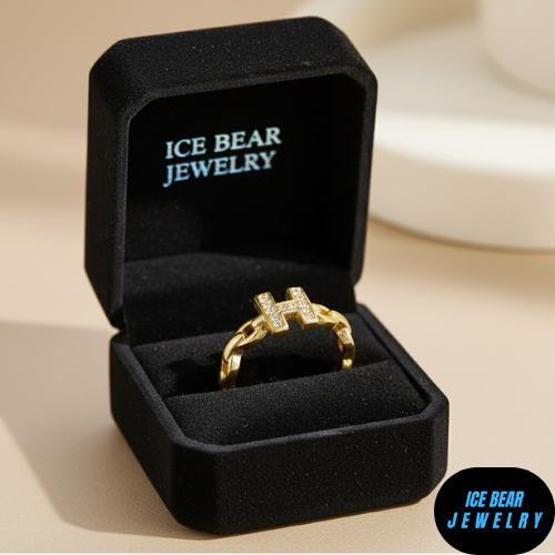 Golden Chain “H” Ring