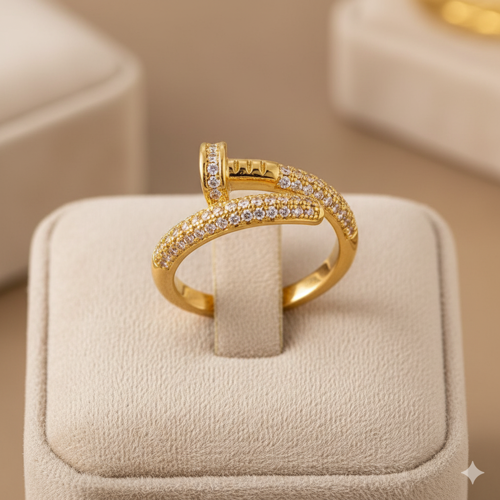 Golden Nail Ring