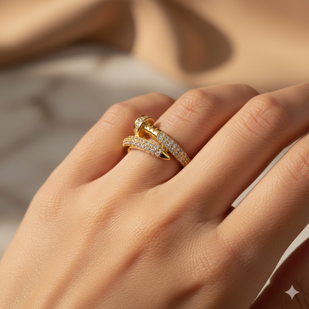 Golden Nail Ring